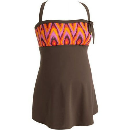 Tessuto Maternity Bandeau Swimdress Two-Piece Swimsuit