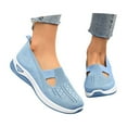 thumbnail image 3 of Womens Shoes,Walking Shoes Breathable Mesh Flat for Daily Wear Comfortable Walking Shoes for All Season,Shoes for Women,Light Blue,10, 3 of 9