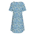 thumbnail image 7 of Livrdious Summer Dresses for Women Casual V Neck Short Sleeve A-Line Midi Dress Boho Beach Floral Print Sundress, 7 of 7