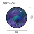 thumbnail image 5 of 36.2 Inch Round Floor Mat Peacock Pattern Carpet Decor Rug for Living Room Bedroom, 5 of 6