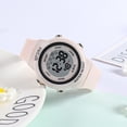 thumbnail image 3 of Resicozy Digital Sports Watch for Womens Mens Waterproof Watch Soft Silicone Strap Wrist Watch Pink One Size, 3 of 4