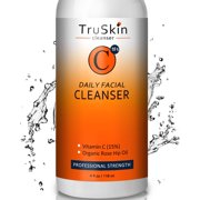 TruSkin Vitamin C Facial Cleanser, Neck & Décolleté Face Wash for All SkinTypes, Anti-Aging Daily Skin Care, 4 fl oz