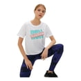 thumbnail image 3 of Playera Reebok Mujer Dama Entrenamiento Graphic Blanco blanco ECH, 3 of 9