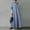 Blue, variant on WILLBEST Jeans By Dress Women's Abaya Dress Prayer Dress Full Length Kaftan with Hijab Dubai Maxi Dress