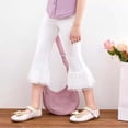 thumbnail image 6 of UJNDER Girls Summer Casual Capri Flared Leggings Soft Stretchy Everyday Basic Bottoms for Toddler Kids Toddler Leggings,02_White,7-8 Years, 6 of 6