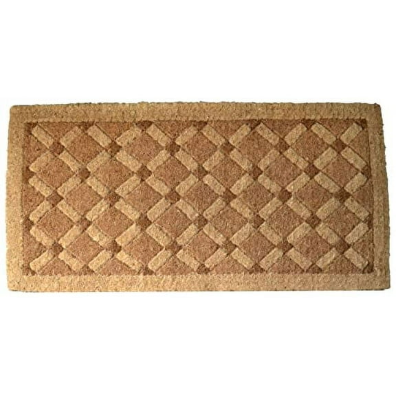 Imports Decor Coir Doormat, Cross Board, 24-Inch by 48-Inch