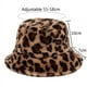 thumbnail image 2 of Sombreros de cubo esponjosos de piel sintética de leopardo de vaca para mujer, sombrero de sol cálido para exteriores, gorra de pescador peluda de terciopelo suave, moda de Panamá para niña, Invierno, 2 of 5