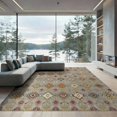 thumbnail image 2 of ODIKA 8'x10' Washable Area Rug Non-Shedding, Easy Care, Media Abstract Large Boho Tone Motif Grey Livingroom Patterned for King Size Bedroom Under Bed, Master Suite, 2 of 7