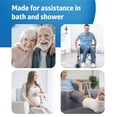 thumbnail image 7 of Medline Shower and Bath Chair with Back and Armrests for Elderly, 13.5 in Seat, Gray, 350 lb Weight Limit, 7 of 7