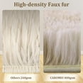 thumbnail image 3 of CAROMIO 5' x 8' Shag Rug for Bedroom Fluffy Soft Area Rugs for Living Room Nursery Kids Room Non Skid Thick Throw Rug, Brown/Beige, 3 of 5