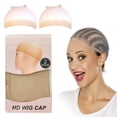 thumbnail image 2 of JT Beauty Store HD Wig Cap High-definition Stockings Net Cap Hair Net Transparent Wig Cap Invisible Hair Net Wig Cover Beauty Tools Clearance White, 2 of 9