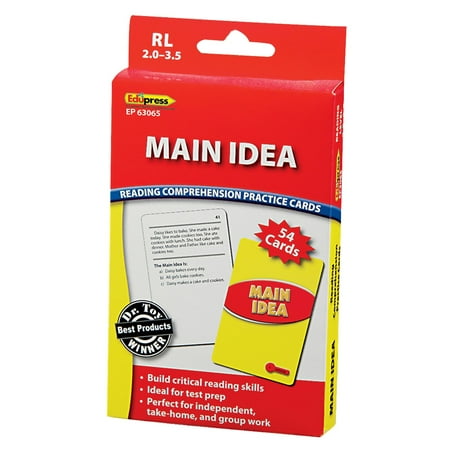 UPC: 0765515030651 | Edupress Reading Comprehension Cards Main Idea Lvl: 2.0-3.5 EP-3065