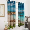 thumbnail image 3 of Ocean Waves Beach Blue Sea Luxury Window Curtains Blinds for Living Room Kids Bedroom Bathroom Kicthen Door Home Decor 2 Panels, 3 of 6