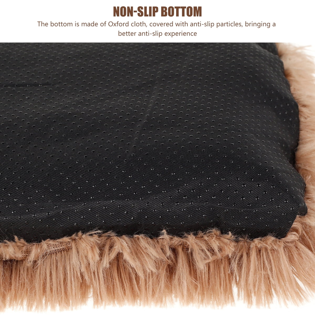 Relax love Dog Crate Mat Detachable and Washable Dog Bed Cushion with Anti-slip Bottom Kitten Puppy Soft Cushion Blanket,L