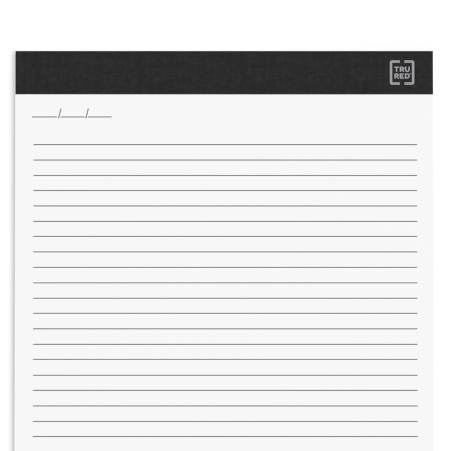 Staples TRU RED Notepads 8.5" x 11.75" Narrow Ruled White 50 Sheets/Pad 12 Pads/Pack (TR57384)