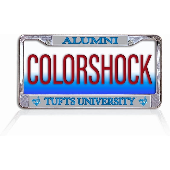 Tufts University Alumni Metal License Plate Frame (Officially Licensed Product) (Exclusive Design)