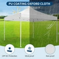 thumbnail image 4 of 10x10ft Pop Up Canopy, Heavy Duty Instant Tent with Wheeled Carry Bag, All Season Commercial Sun Shelter, Portable Canopy Shelter for Patio, Backyard, Bench, Garden, 4 of 6