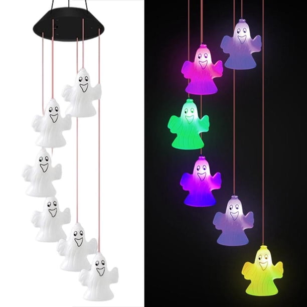 Solar Colorful Pumpkin Wind Chime Anti-Caída Lámpara Colgante Led Atmósferas Luces Jardín Decoración De Halloween Guardurnaity HA042805-03
