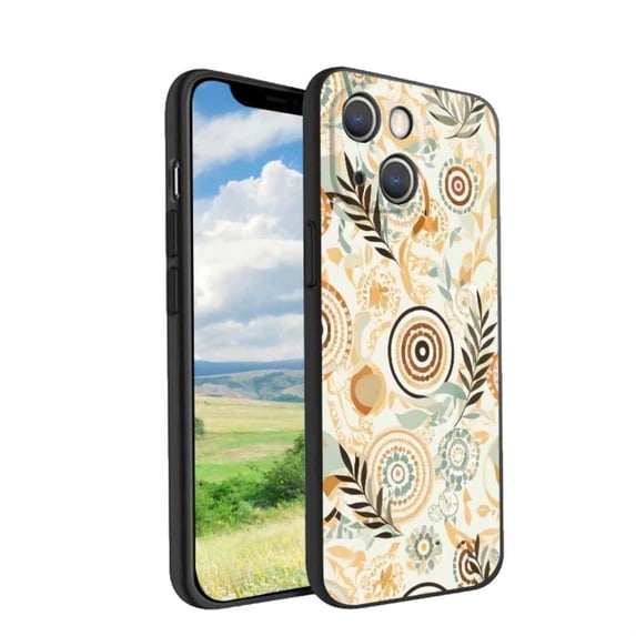 Abstract-boho-8 Phone Case, Degined for iPhone 13 Case Men Women, Flexible Silicone Shockproof Case for iPhone 13