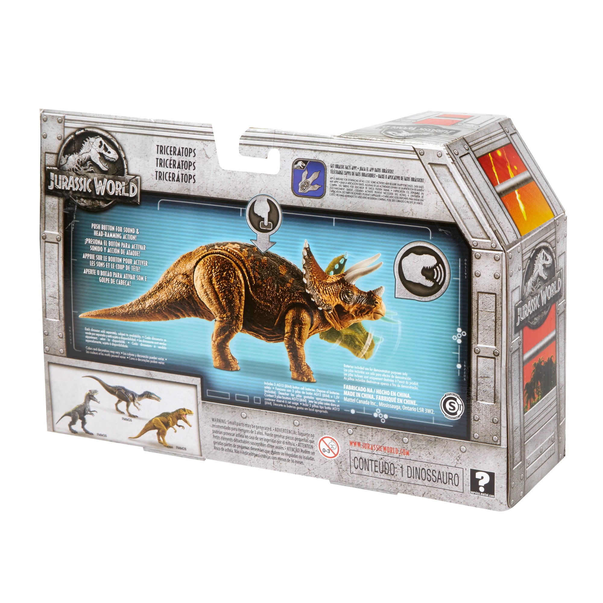 jurassic world triceratops ride on toy