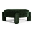 thumbnail image 3 of Christopher Knight Home 40" Round Large Accent Ottoman, Fully Upholstered Velvet with Tube Legs, Green, 3 of 9