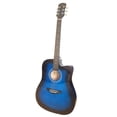 thumbnail image 2 of 41-Inch Full-Size Acoustic Guitar - Smooth Play, Low Action, Stylish Design - Perfect for Beginners, Adults, and Students with Package (Blue-FP), 2 of 10