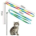 2pcs 120cm Cat Stick Toy, Rainbow Ribbon Design, Interactive Teaser for