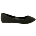 thumbnail image 3 of Shoes8teen Womens Ballerina Ballet Flat Shoes Potol Black Canvas 7.5, 3 of 5