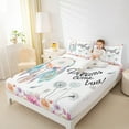 thumbnail image 4 of Feelyou Western Dreamcatcher Twin Sheet Sets, Rustic Dandelion Twin Fitted Sheet, Cartoon Flower Floral Flat Sheet, Ultra Soft Bedroom Decor, 3-Piece, 4 of 7