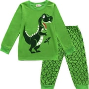 Little Hand Toddler Boy Dinosaur 2-Piece 100% Cotton Pajama Set Size 6t