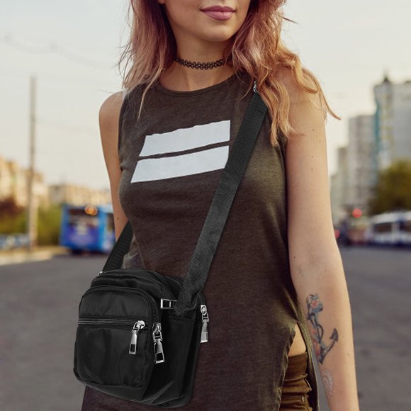 HAMPPLIES De Hombro Negro Para Mujer Con En Nylon Ideal Para Uso Diario