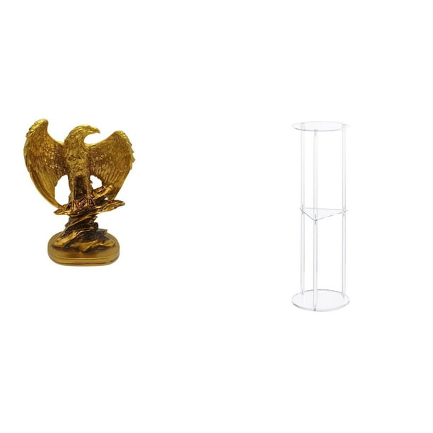 Escultura,Estatua de resina,figura decorativa para el hogar.,Mesa auxiliar redonda,Mesa auxiliar redonda de acrílico transparente de 3 niveles para sala de estar,Mesita de noche de acrílico