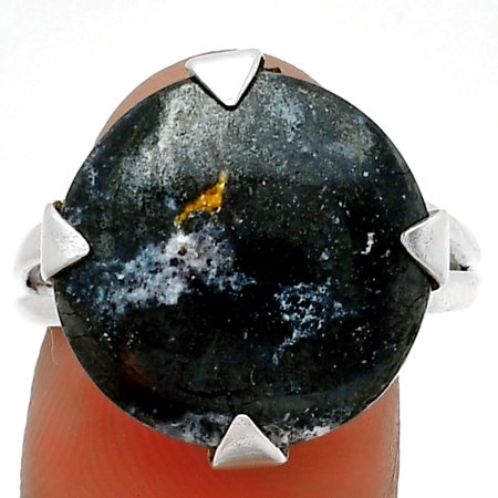 Natural Indian Blanket Jasper 925 Sterling Silver Ring s.9 Jewelry R-1305 SDR188600