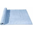 thumbnail image 4 of Feather & Stitch 2 Piece Towel Like Bath Mats (30x21 Inch) 100% Cotton Terry Mat for Hotel, Spa, Shower Floor Mats [NOT A Bathroom Rug], Soft Absorbent Washable Mats - Sky Blue, 4 of 9
