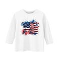 thumbnail image 4 of GERsome American Flag T-Shirts for Kids Girls 4th of July Patriotic Tops Summer Casual 3/4 Sleeve Crewneck Graphic Tee, 3-4 Years, 4 of 4