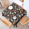 thumbnail image 2 of Vintage Halloween Scene Pattern Square Tablecloth,Waterproof Square Table Cover,Wipeable Spillproof Washable Table Cover for Home Kitchen Party Decor 42"X42"(107x107cm), 2 of 6