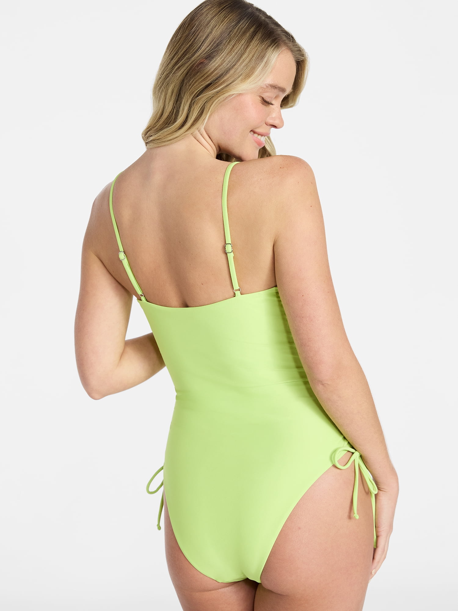 No Boundaries Essentials One-Piece Swimsuit, Women’s XXS-XXL