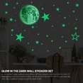 thumbnail image 2 of Pared con estrellas que brillan en la oscuridad para techo, adhesivas luminosas con lunares, estrellas, calcomanías de pared, impermeables, no tóxicas para bebés, niñas 435 pegatinas Sweethay  SH1105-45, 2 of 7