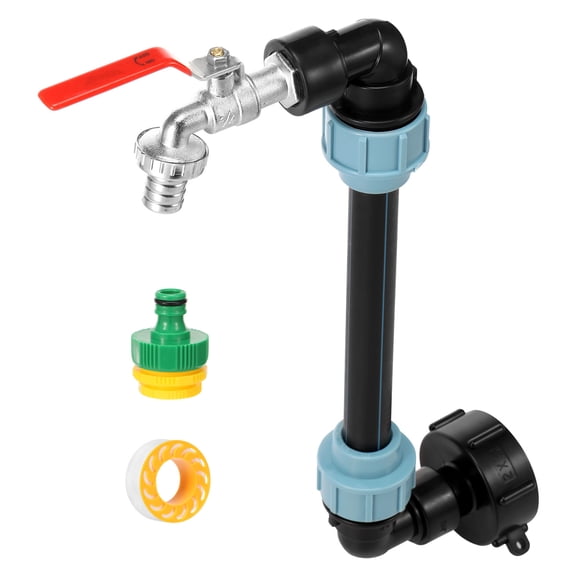 IBC Gooseneck 3/4 Inch Outlet Tap Leakproof IBC Tank Gooseneck for Watering Can Filling Water Barrel 1000 L Rainwater Tank