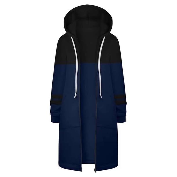 Chaquetas y abrigos casuales con capucha y manga larga para mujer, moda, bolsillos, solapa versátil, chaquetas casuales con capucha y manga larga, abrigo con cremallera y vendaje para mujer