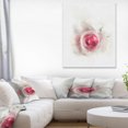thumbnail image 1 of White Rose with Pink Petals - Large Floral Canvas Artwork, 1 of 3