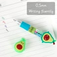thumbnail image 3 of 12 PCS 0.5mm 4-in-1 Multicolor Cute Ballpoint Pens, Retractable Colored Shuttle Pens forAdults Teens, Fun Cartoon Gel Pens  for Office  Home Supplies Gifts (Avocado), 3 of 9