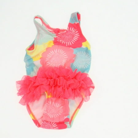 

Pre-owned Cat & Jack Girls Pink | Blue 1-piece Swimsuit size: 3-6 Months