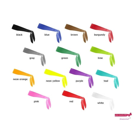 - Kenz Laurenz Tie Back Headbands 12 Moisture Wicking Athletic Sports Head Band You Pick Colors