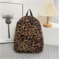 thumbnail image 3 of Fuzzy Cheetah Cute Backpack, Y2k Purse Fleece Chic Bookbag Trendy Aesthetic Coquette Daypack 90s Purse, 3 of 5
