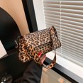 thumbnail image 4 of Bolso de cuero de PU para axila impermeable para mujer Color sólido estampado de leopardo Y2K bolsos de viaje, 4 of 9