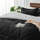thumbnail image 3 of Bedelite Juego De Edredón Twin Xl De 5 Piezas De Cama En Una Bolsa – Juego De Cama Reversible De Microfibra Suave Para Cama Individual Extra Larga, Color Negro Con Edredones, Sábanas, Fundas De Almoha, 3 of 5