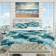 thumbnail image 2 of Designart "Sprayed By The Ocean" Blue Coastal Bedding Covert Set - Nautical & Coastal Bed Set With 2 Shams, 2 of 5