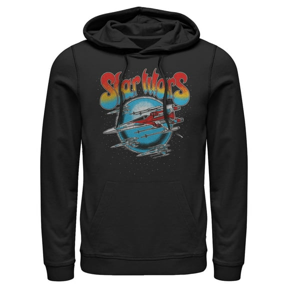 Men's Star Wars: The Rise of Skywalker Groovy Flight Pull Over Hoodie Black X Large