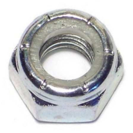 5/16"-18 Zinc Plated Grade 2 Steel Coarse Thread Nylon Insert Lock Nuts LNS-284